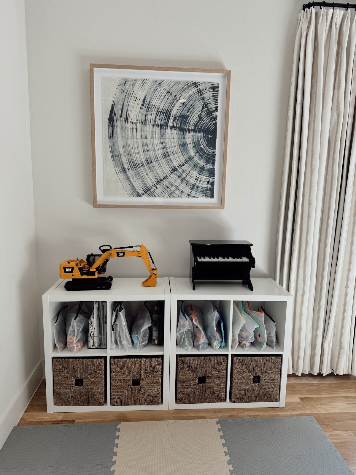 brighton butler playroom reveal - another shot of toy cubby