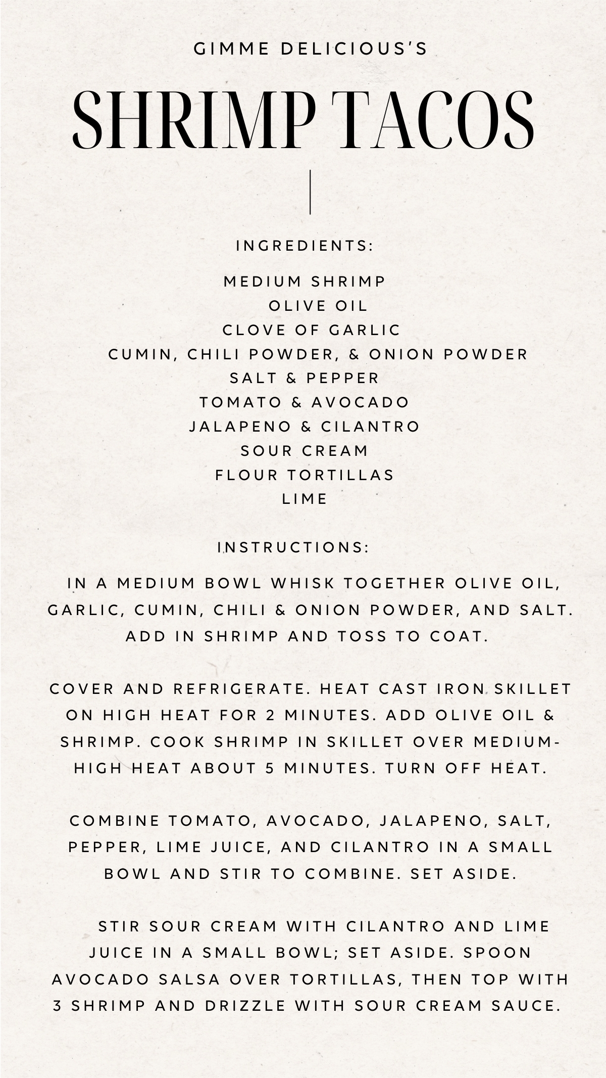 brighton butler shrimp taco recipe