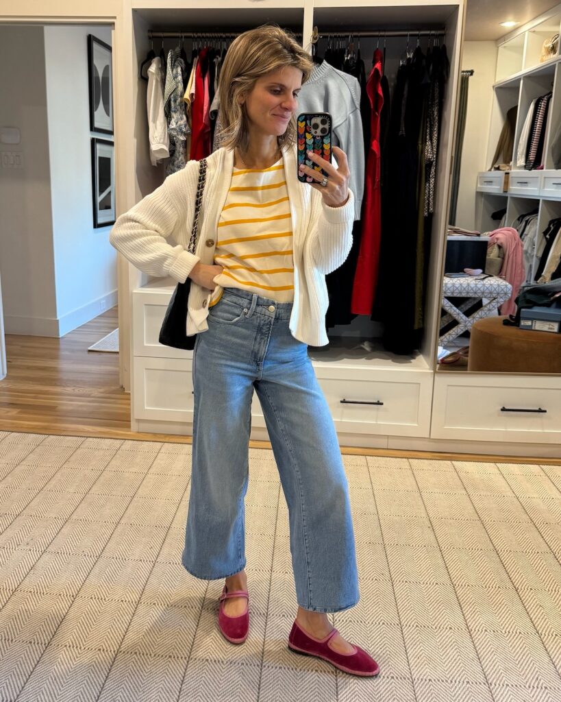 brighton butler good american High-Rise Palazzo Crop Jeans