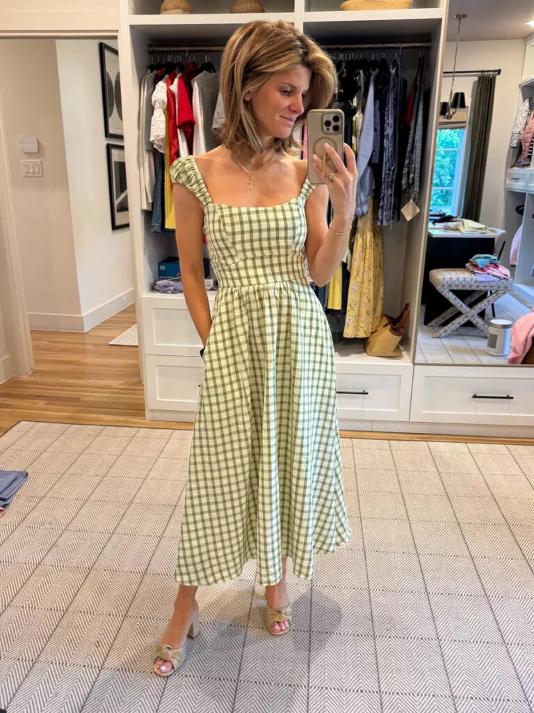 brighton butler Sage Gingham Seersucker Amy Dress
