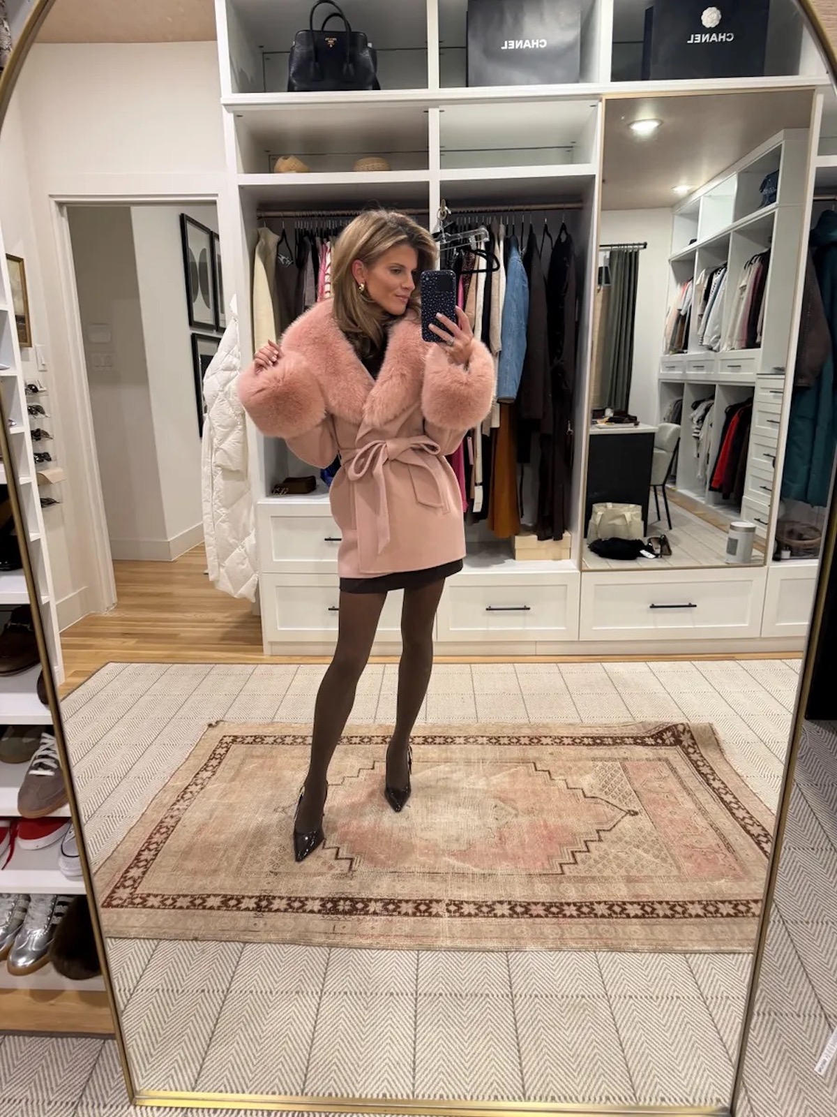 love shack fancy fur coat