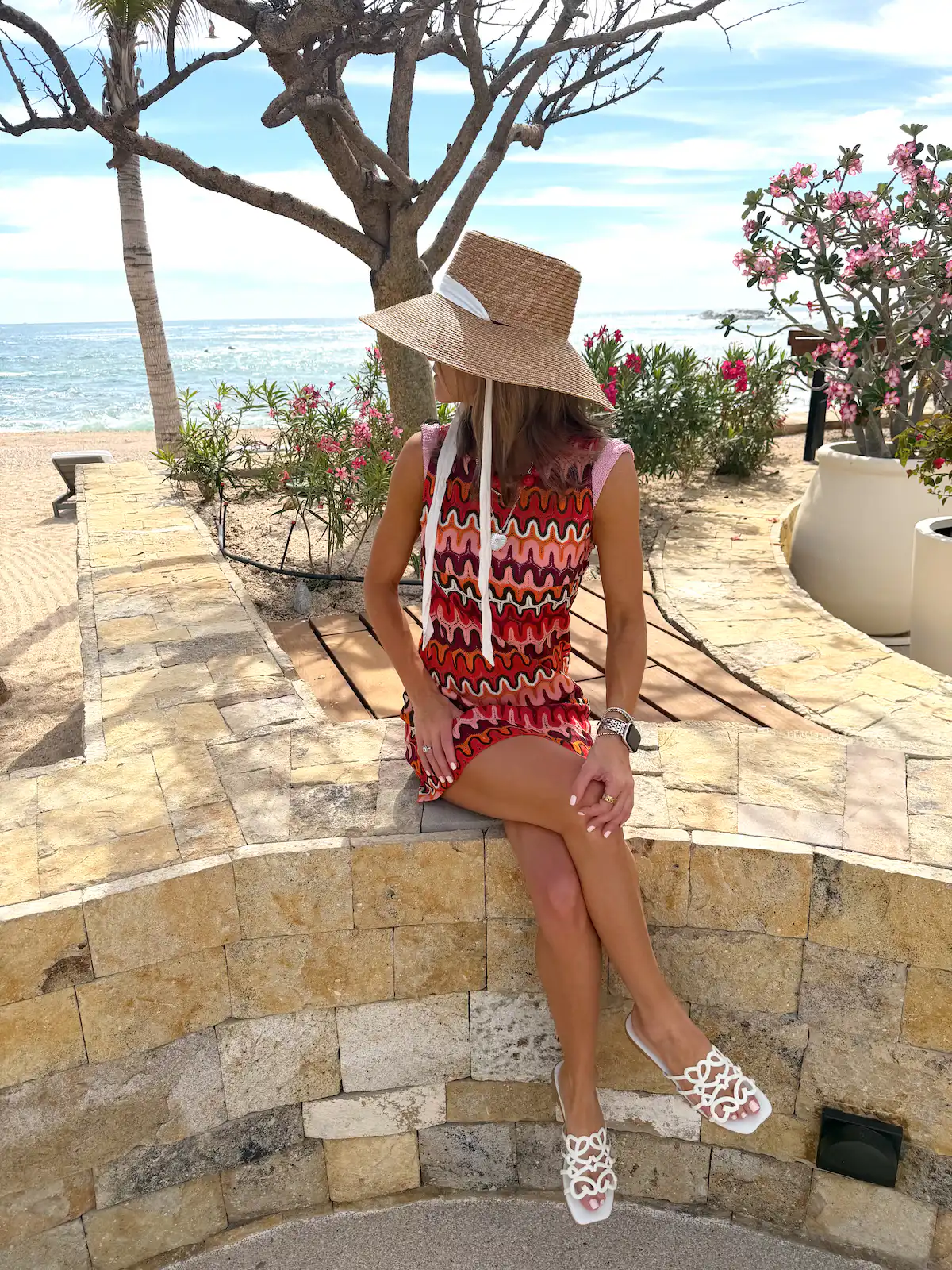 brighton butler Crochet Vacation Mini Dress